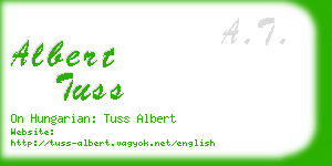 albert tuss business card